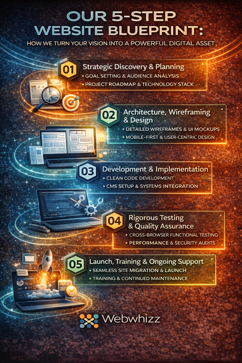 How We Build Websites The WebWhizz 5-Step Blueprint for Digital Success